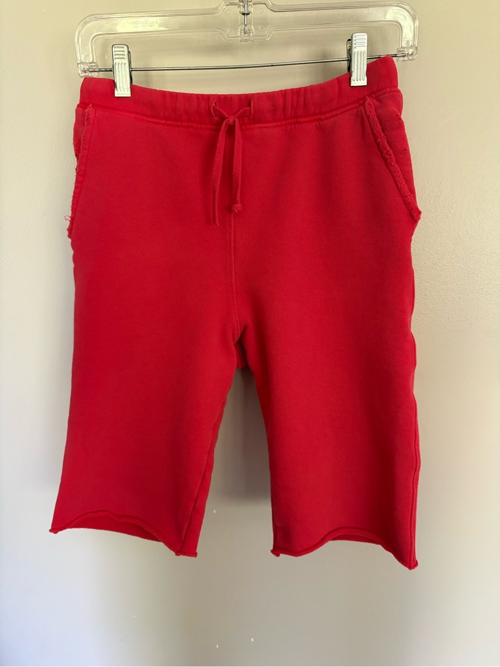 Frank & Eileen Tee Lab Triple Fleece Raw Hem Sweatshort Double Decker Red XS